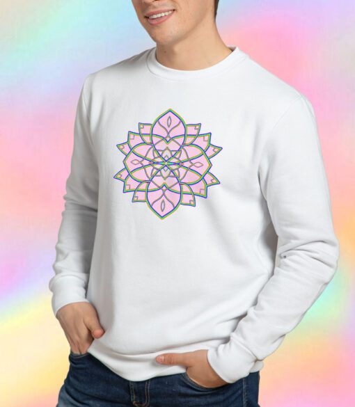 Pink Radial Mandala Flower Sweatshirt