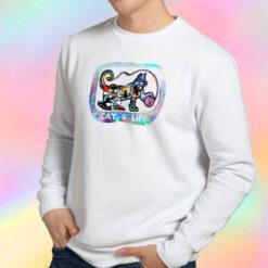 Playful Cat Life Silhouette Sweatshirt
