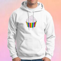 Rainbow Cupcake with Pink Frosting Hoodie
