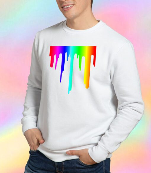 Rainbow Paint Drip Sweatshirt