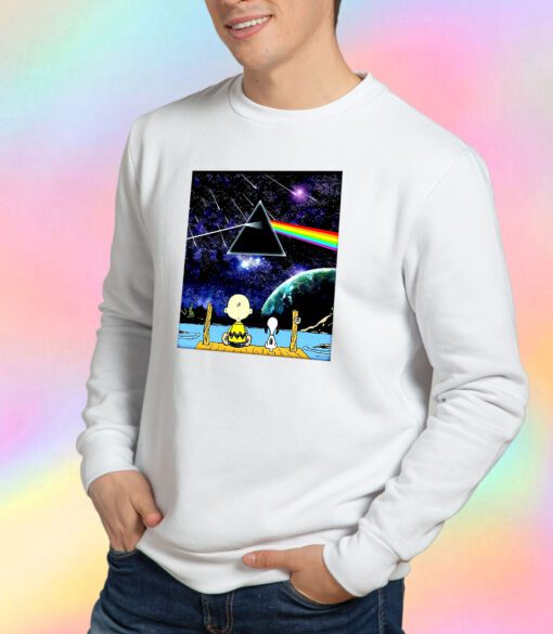 Snoopy and Charlie Brown Pink Floyd Sweatshirt