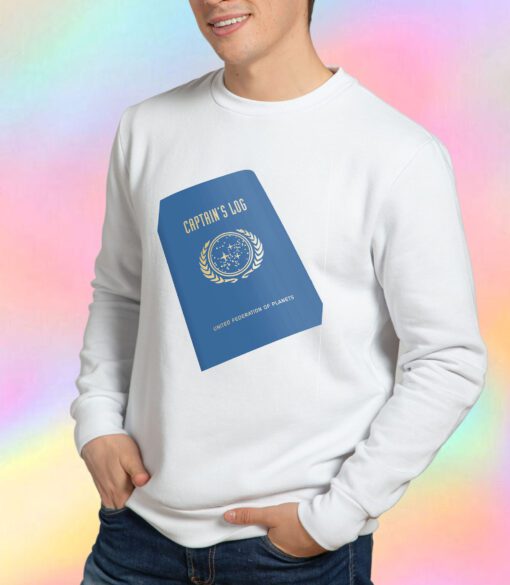 Star Trek Captains Log Pocket Notebook Sweatshirt