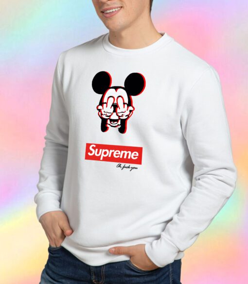 Supreme Mickey Mouse Fuck You Sweatshirt