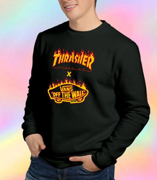 Thrasher x Vans Flame Collaboration Sweatshirt