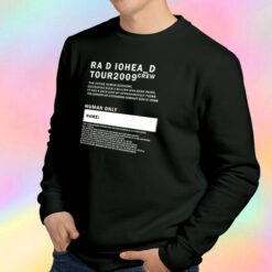 Tour 2009 Radiohead Crew Sweatshirt