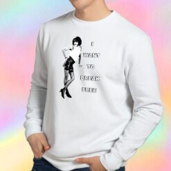 Vintage I Want To Break Freddie Mercury Queen Sweatshirt