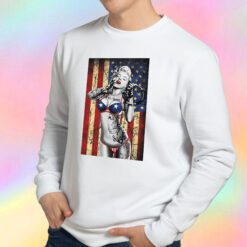 Vintage Marilyn Monroe Bikini American Flag Sweatshirt