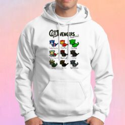 cat vengers assemble hero black Hoodie