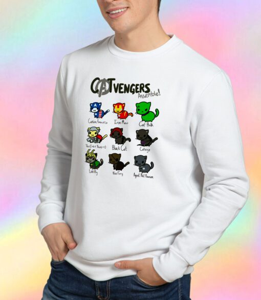 cat vengers assemble hero black Sweatshirt