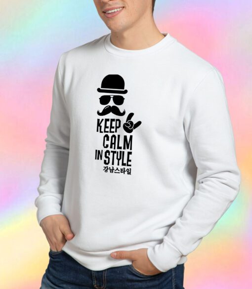 keep calm like a geek moustache boss Sweatshirt