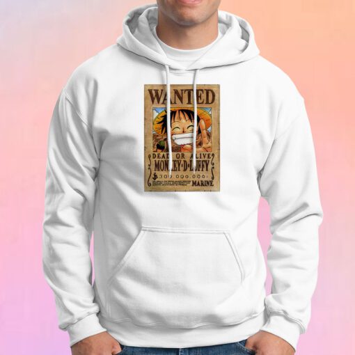 luffy is wanted poster Hoodie