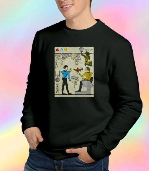 Ancient Times Hero Glyphics Prime Directive Geek Black Sweatshirt