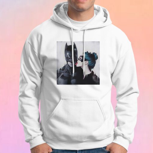Catwoman Licking Batman Poster Hoodie