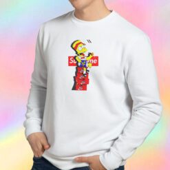 Cheap Bart Simpson X Supreme Sneakers Sweatshirt