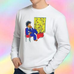 Jean Michel Basquiat Simpson Funny Cartoon Sweatshirt