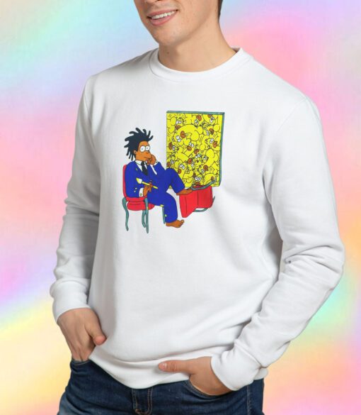 Jean Michel Basquiat Simpson Funny Cartoon Sweatshirt