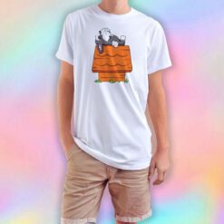 Miniature Schnauzer On His Dog House Cute T Shirt
