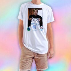 DALLAS MAVERICKS MITCHELL NESS DIRK NOWITZKI DRAFT T Shirt