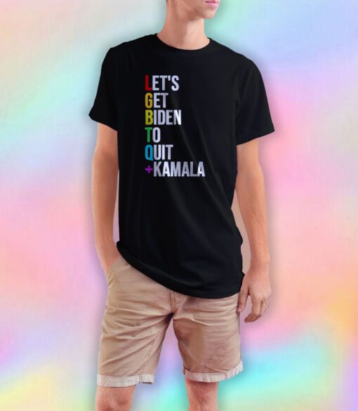 LGBTQ plus lets get Biden to quit Kamala T Shirt