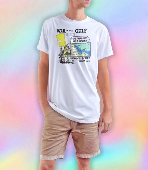 War In The Gulf 1991 Bart Simpson tee T Shirt