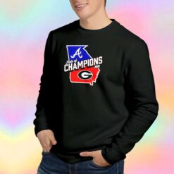 Gorgia bulldongs x atlanta braves fanatics tee Sweatshirt