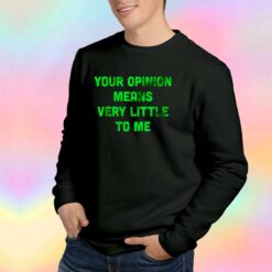 Your Opinion Means Very Little to Me tee Sweatshirt