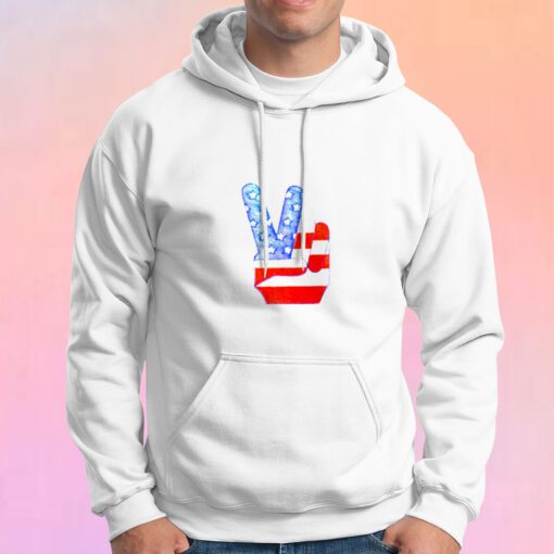 1960s PEACE FINGERS Classic 60s Hoodie
