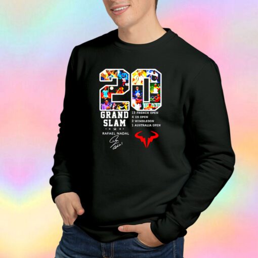 20 years of Grand Slam french open us open Rafael Nadal tee Sweatshirt