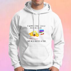 A Woman Cannot Survive On Books Alone Hoodie