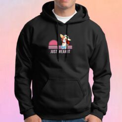 Anime Pink Retro Girl with Face Mask Hoodie