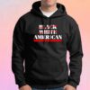 Black white American tee Hoodie