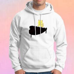 Cat Playing Piano Hoodie