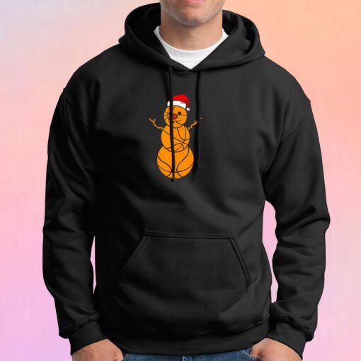 Christmas Basketball Snowman Hoodie
