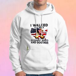 Combat Boots And Dogtags American Flag Hoodie