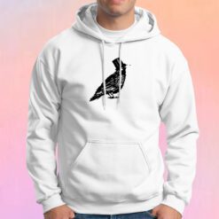 Crow Hat Mens White Hoodie
