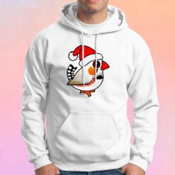 Cute Zebra Finch As Santa Claus Hoodie