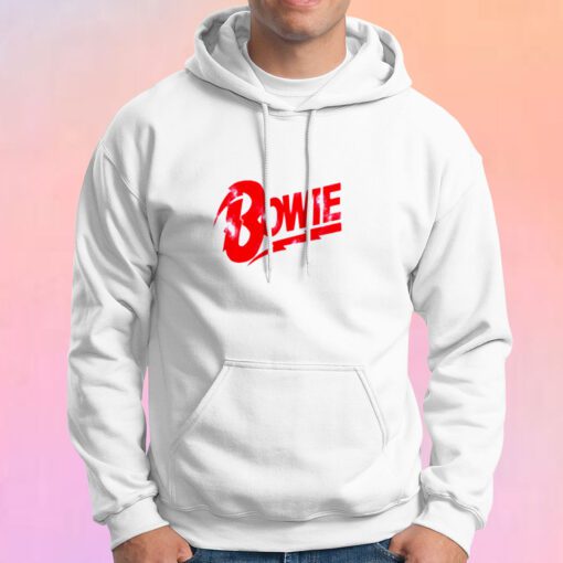 David Bowie Red Bowie Logo Unisex Hoodie