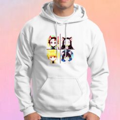 Demon Slayer Tanjiro Nezuko Zenitsu Inosuke Cute Chibi Art Hoodie