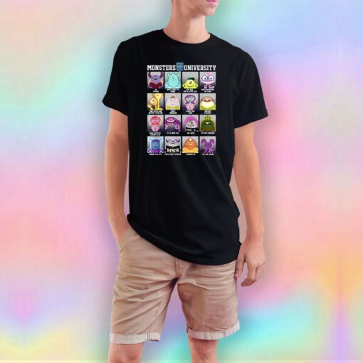 Disney Pixar Monsters University Class Photos tee T Shirt