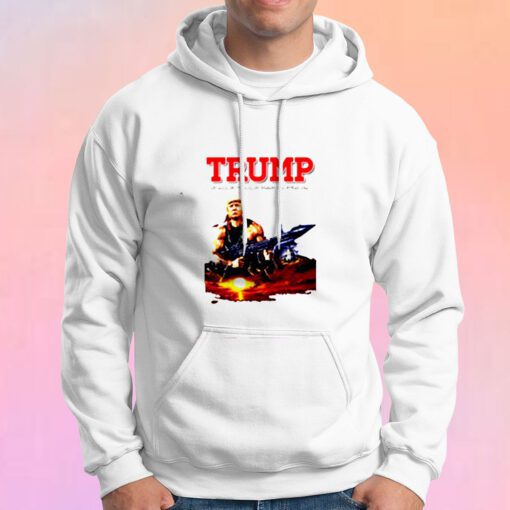 Donald Trump Slogan Joke Rambo Pun Usa American President Hoodie
