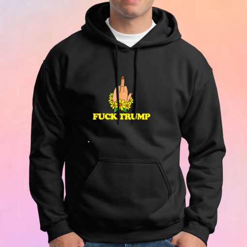 Feminist middle fingers up FUCK Donald Hoodie