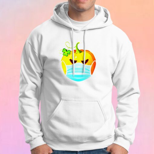 Halloween Pumpkin in a Face Mask Hoodie