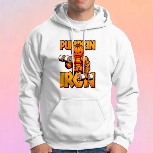 Halloween Workout Pumpkin Iron Bodybuilder Fitness Hoodie