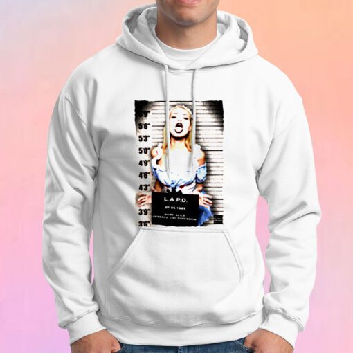 Hot Sexy Alice in Wonderland LSD MDMA DMT xtc trippy psychedelic albert hofmann Mugshot Hoodie