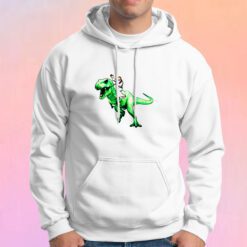 Jesus riding a dinosaur Hoodie