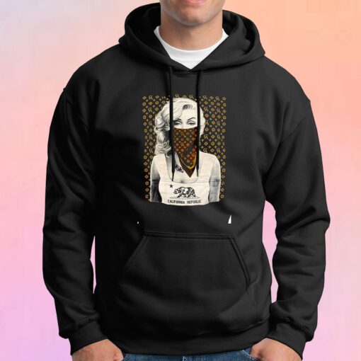 Marilyn Monroe with CA Bandana Brown Hoodie