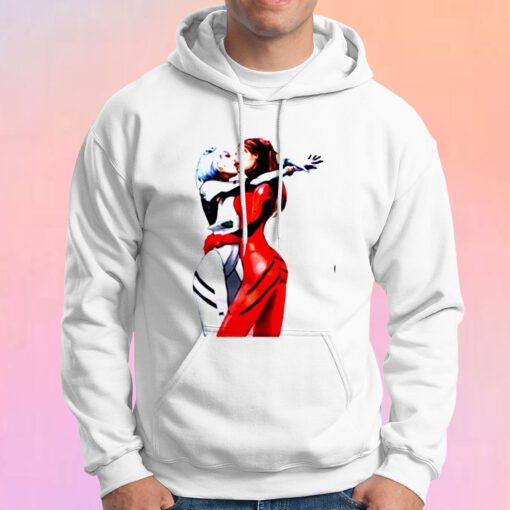 Neon Genesis Evangelion Rei Ayanami Asuka Kiss Pin Up Anime Manga Sexy Hot Senpai Hoodie