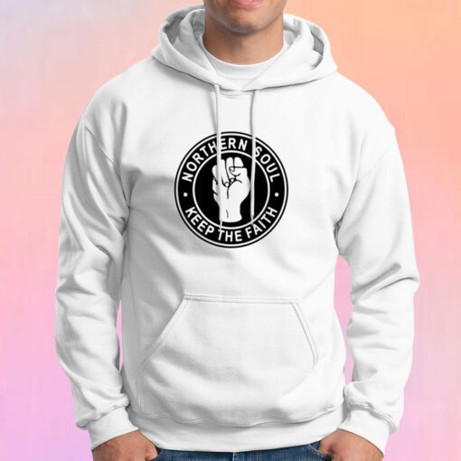 Northern Soul Keep The Faith Logo Hoodie