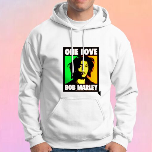 One Love Bob Marley Graphic Poster Hoodie