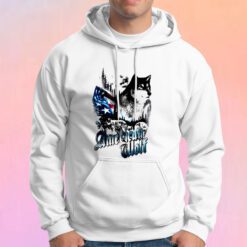 Patriotic Wolf American Flag Hoodie
